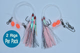 Super UV Pink Paternoster Whiting Rig #4 Circle Hook on 30lb Leader