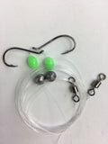 Running Sinker - 2/0 Octopus Beak Hooks on 15lb Leader - Size 2 Ball Sinker