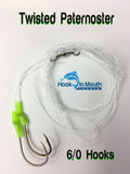 Twisted Paternoster Rig - 6/0 Octopus Beak Hooks on 80lb Leader