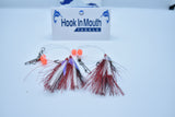 Super UV RED Paternoster Whiting Rig #4 Circle Hook on 30lb Leader