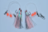 Super UV Pink Paternoster Whiting Rig #4 Circle Hook on 30lb Leader