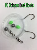 Running Sinker - 1/0 Octopus Beak Hooks on 15lb Leader - Size 2 Ball Sinker