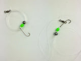 Running Sinker - #4 Baitholder Hooks on 15lb Leader - Size 1 Ball Sinker