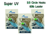 Super UV Snapper Rig - Paternoster - 5/0 Circle Hooks on 60lb Leader + Free Pliers