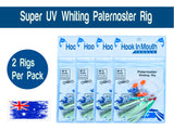 Super UV Lumo Paternoster Whiting Rig #4 Circle Hook on 30lb Leader