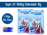 Super UV RED Paternoster Whiting Rig #4 Circle Hook on 30lb Leader