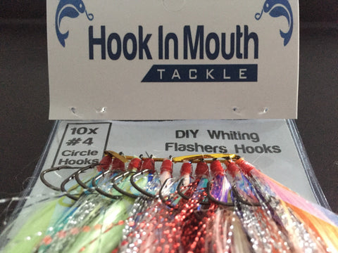 best fishing hooks for whiting 10 DIY Super UV Whiting Hooks Size #4 Circle Hooks Best Whiting Rigs on the Market – Hook in Mouth Tackle