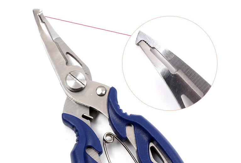 Line Cutter Scissors Lure Fishing Pliers Sturdy Long Nose Hook  Multi-Functional Remover Tool With Sheath Stainless Steel