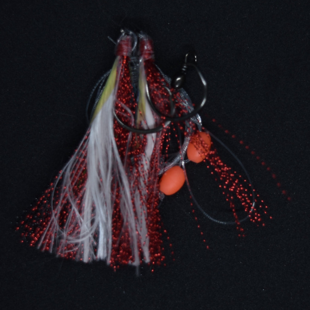Red Super UV Snapper Rig Size 5/0 Circle Hooks with Atomic Glow 60lb P –  Hook in Mouth Tackle