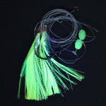 Lumo - Super UV Snapper Rig Size 5/0 Circle Hooks with Atomic Glow 60lb Paternoster