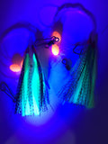 4 Mixed Colour Packs of Super UV Whiting Rigs + FREE UV Torch