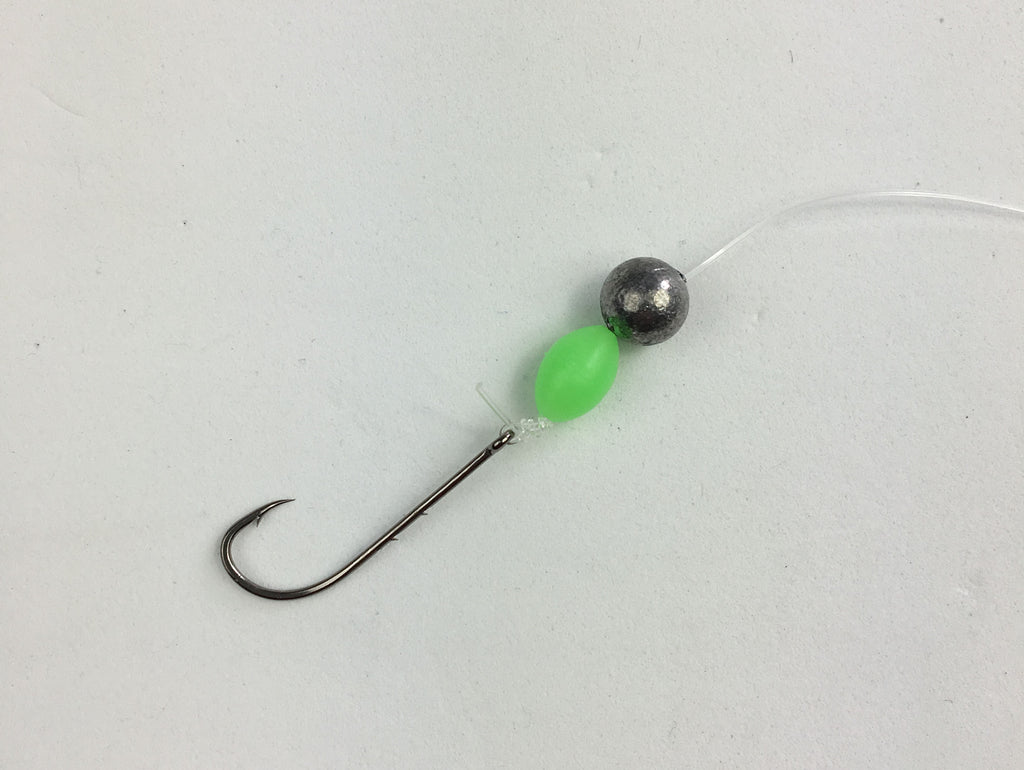 Running Sinker - #2 Baitholder Hooks on 15lb Leader - Size 1 Ball Sink –  Hook in Mouth Tackle