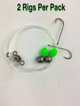 Running Sinker - #4 Baitholder Hooks on 15lb Leader - Size 1 Ball Sinker