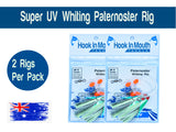 Super UV Lumo Paternoster Whiting Rig #4 Circle Hook on 30lb Leader