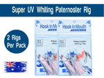 Super UV Pink Paternoster Whiting Rig #4 Circle Hook on 30lb Leader