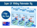 Super UV Lumo Paternoster Whiting Rig #4 Circle Hook on 30lb Leader
