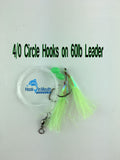 Snapper Rigs Lumo Green - 4/0 Circle Hooks on 60lb Leader